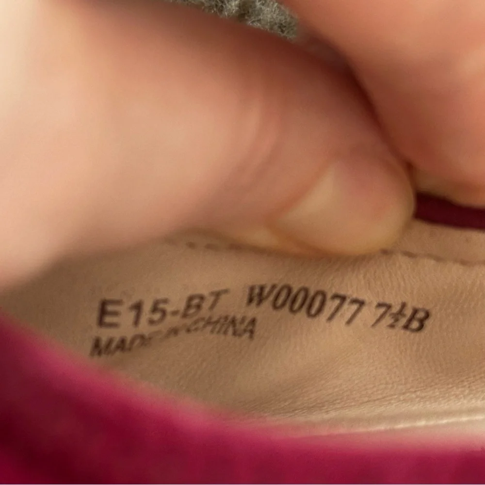 Cole Haan Kathryn Magenta Purple Suede Wedges - Picture 9 of 11